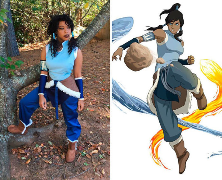 chica disfrazada de korra