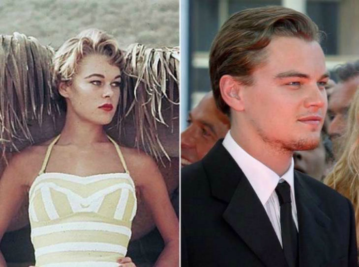 leonardo dicaprio y mujer que se parece a él