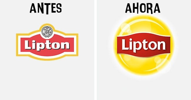 te lipton Cómo han cambiado los logotipos más famosos antes y después