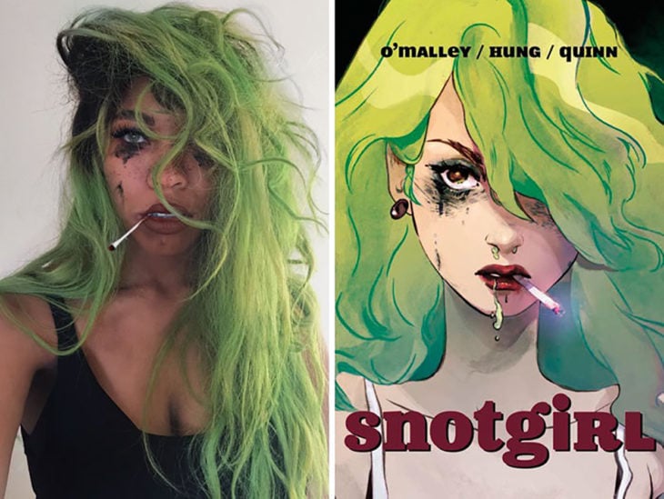 chica disfrazada de lottie person de snotgirl