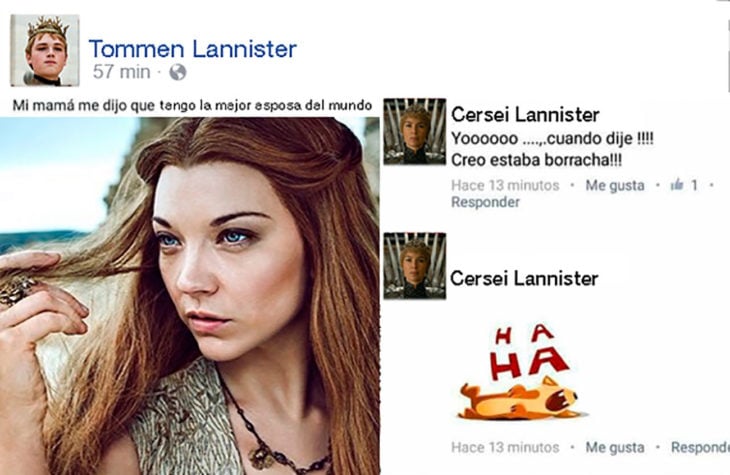 estado gracioso de facebook de game of thrones