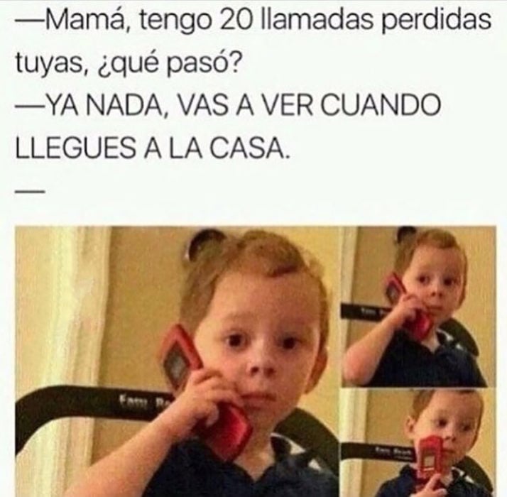 niña hablando por teléfono