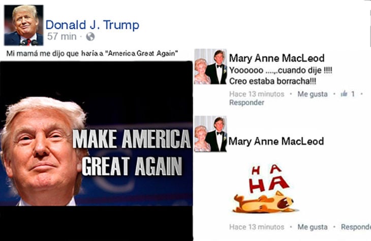 estado de facebook gracioso sobre donald trump