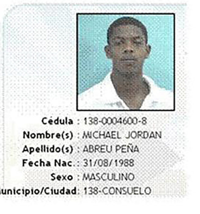 identificación de persona llamada michael jordan