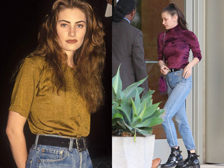 jeans talle alto moda de los 80s