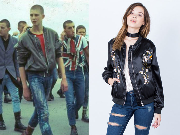 bomber jacket moda de los 80s