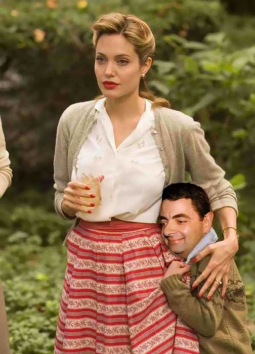 angelina jolie mr bean guerra de photoshop