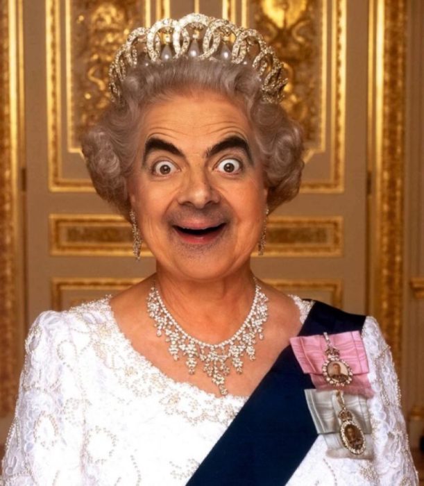 reina isabel mr bean guerra de photoshop