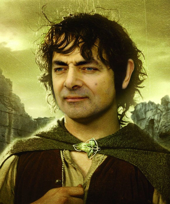 el señor de los anillos mr bean guerra de photoshop