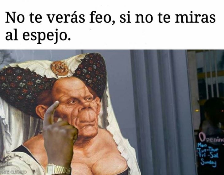 meme no eres feo si no te miras al espejo