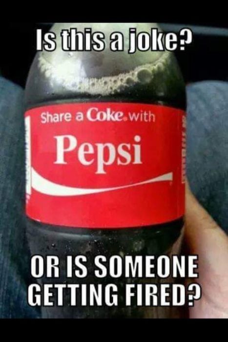 coca cola que dice pepsi