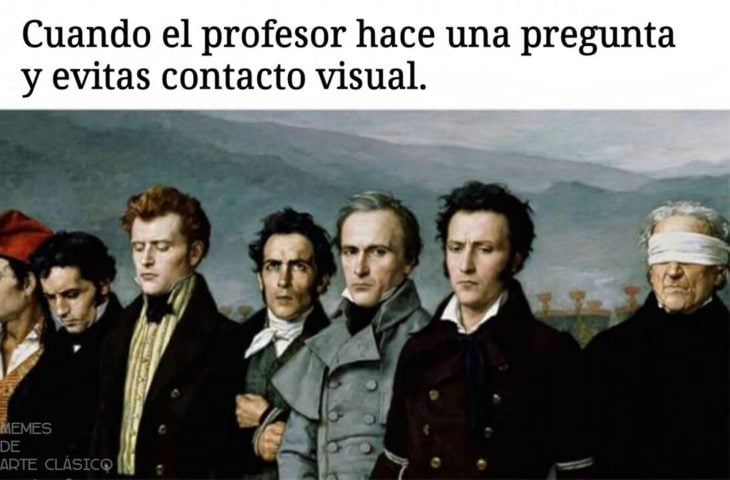 meme evadir la mirada del profesor