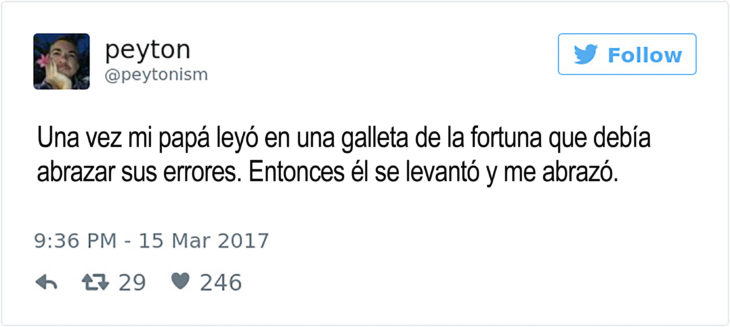 tuit graciosos sobre ver a los hijos como errores