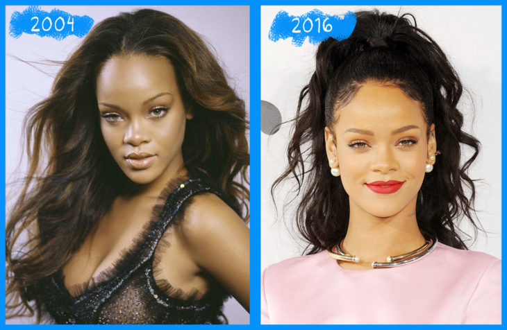 rihanna 2004 y 2016