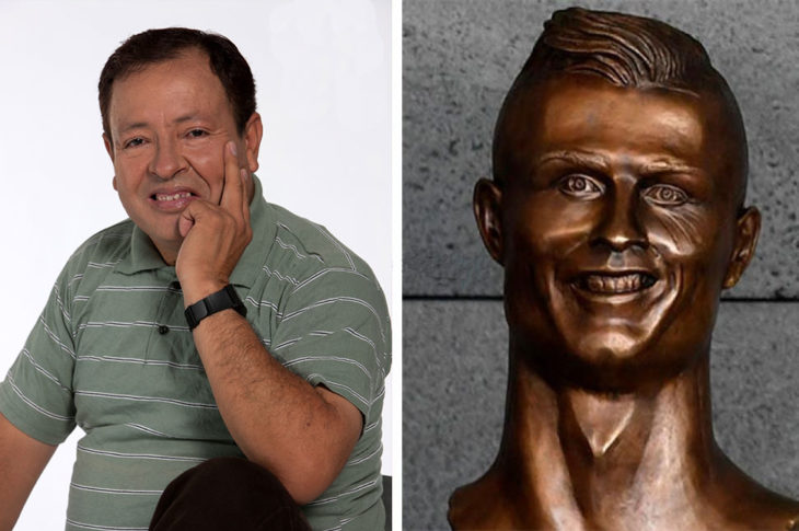 sammy meme cristiano ronaldo estatua busto bronce