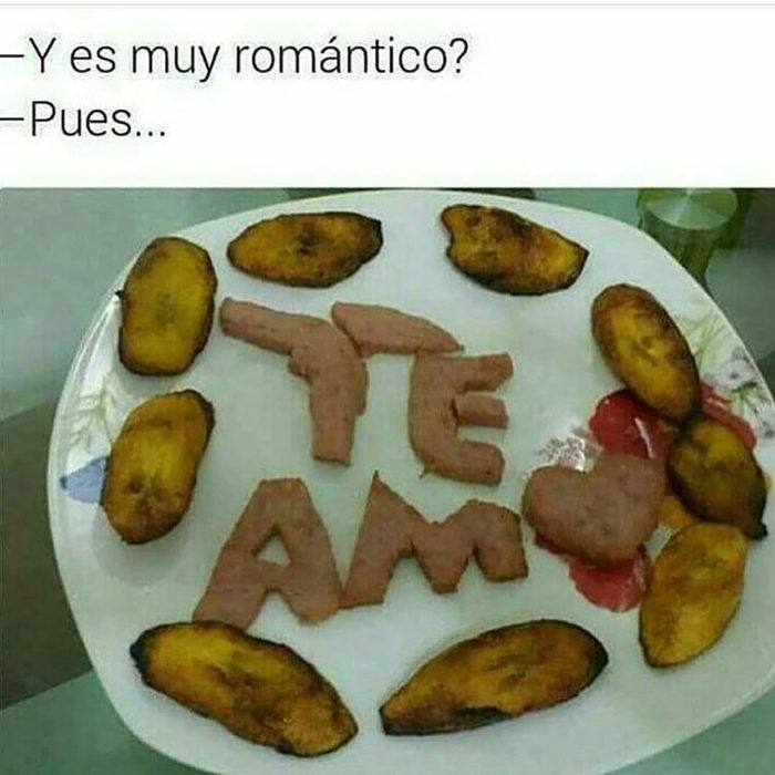 comida que dice te amo