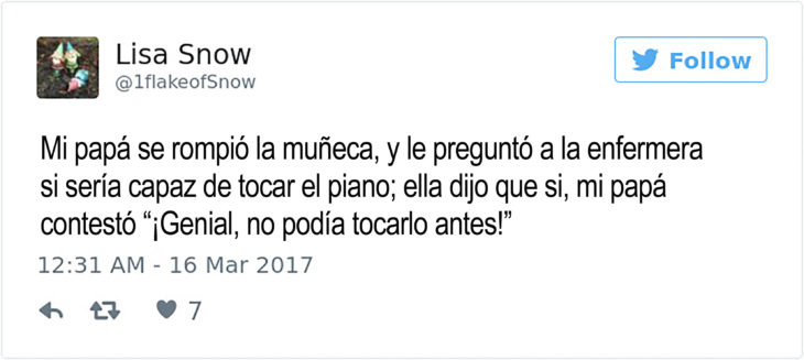 tuit graciosos sobre tocar el piano