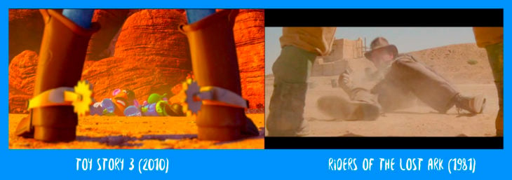 escena comparaticva entre toy story e indiana jones