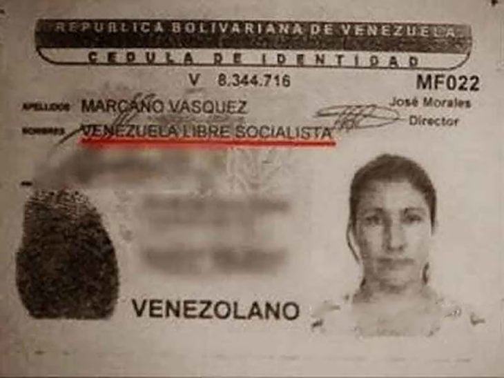 identificación de persona llamada veneuzela libre socialista