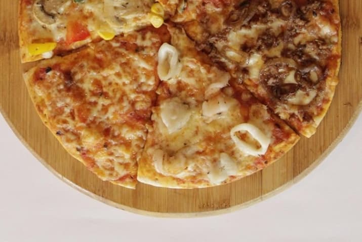 15 pizzas locas mariscos