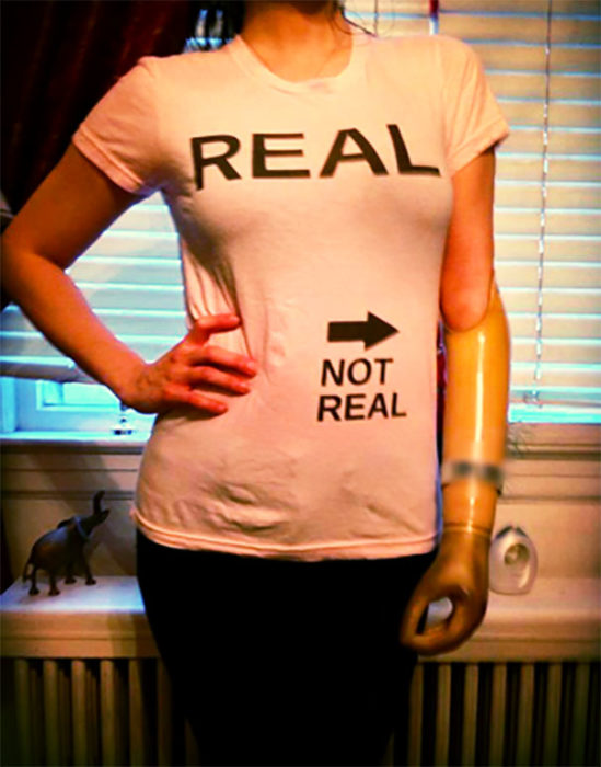 real (pecho) no real (brazo)