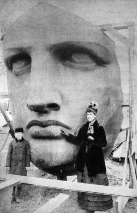 cara de la estatua de la libertad 