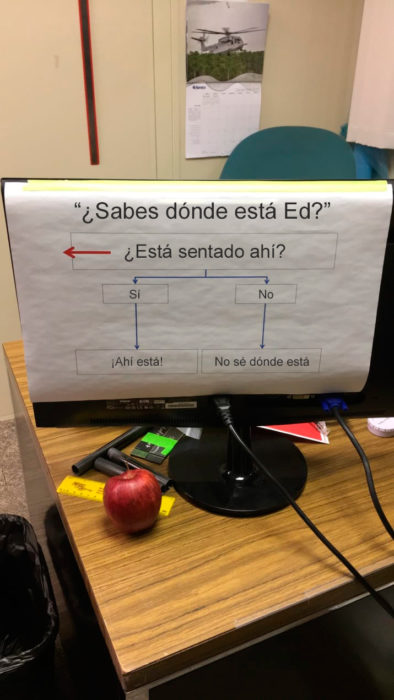 Notas sarcásticas trabajo - ¿donde está ed?