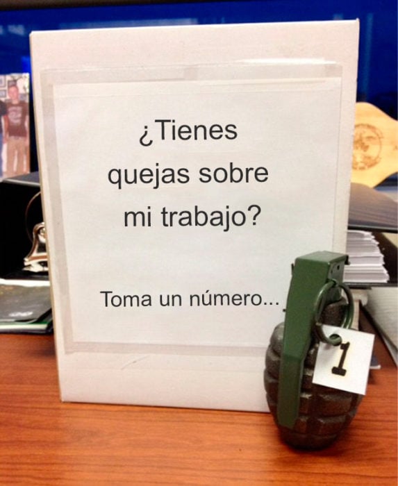 Notas sarcásticas trabajo - ¿quejas sobre mi trabajo?