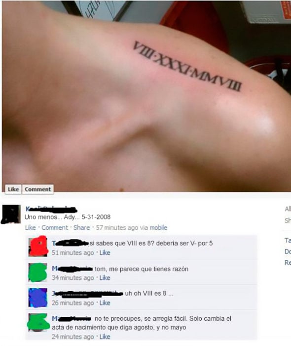 Fails tatuajes - 8 o 5