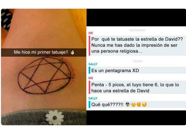 Fails tatuajes - pentagrama o estrella de david