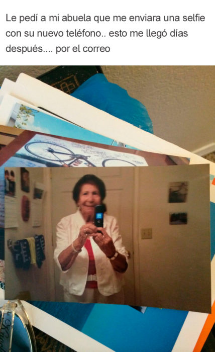 Abuelos vs tecnología - selfie abuela 
