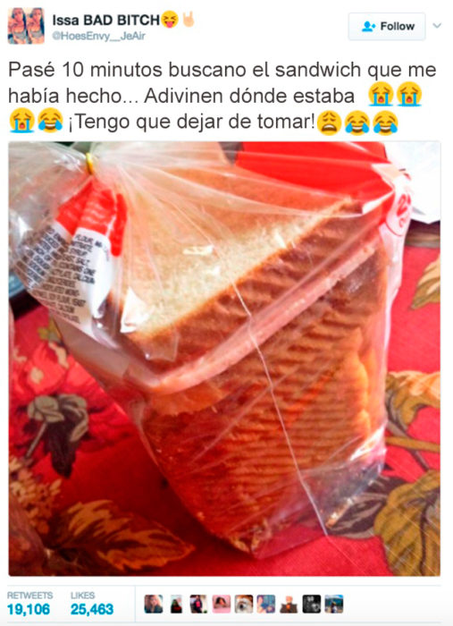 Errores - sandwich en la bolsa 