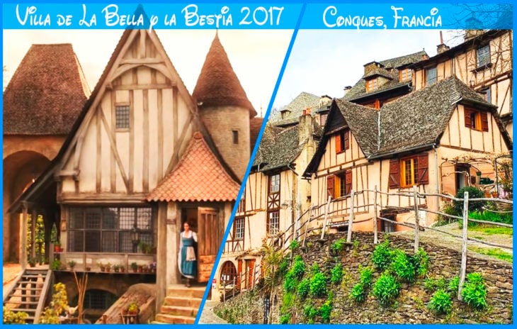 pueblo de bella y bestia 2017 real y de disney