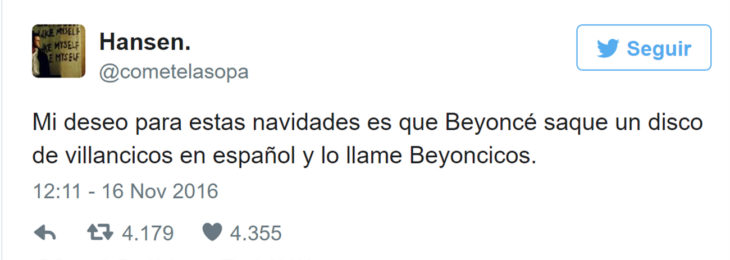 tuit sobre beyonce