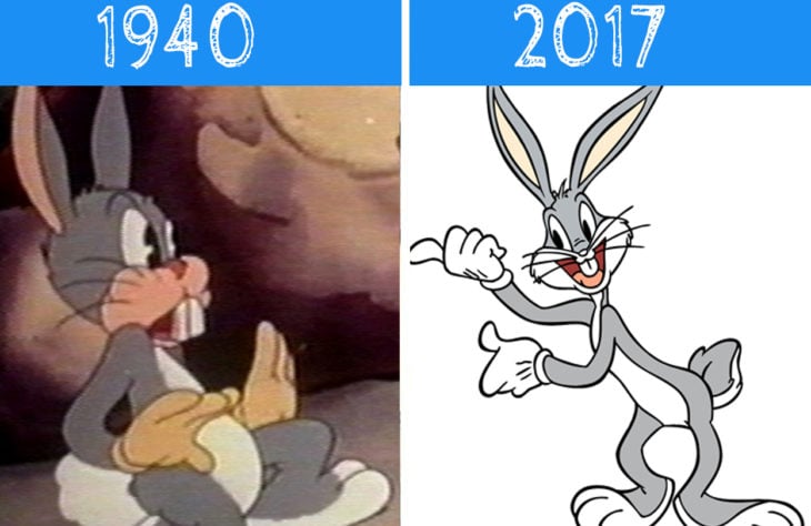 bugs bunny antes y después