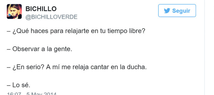 tuit sobre cantar en la ducha