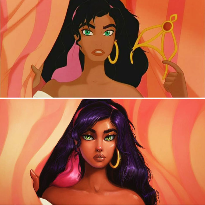 esmeralda normal e ilustración recreada
