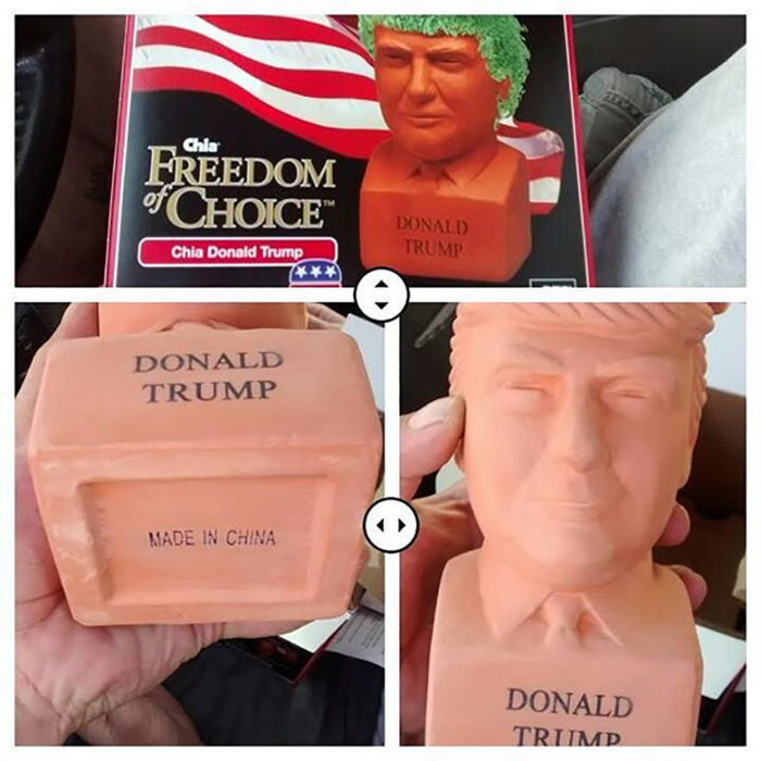 busto de donald trump hecho en china