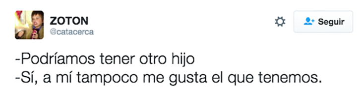 tuit sobre cambiar hijo