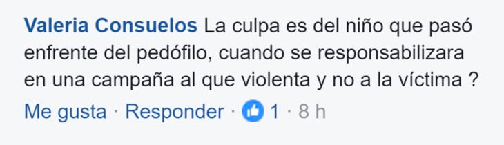 comentario sobre niño que pasa frente a pedófilo