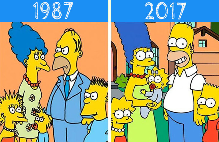 los simpson antes y después