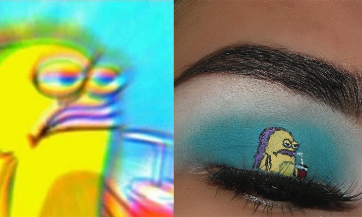 ojo pez bob esponja maquillaje