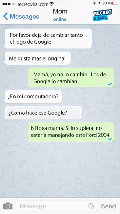 mamá llamando a google