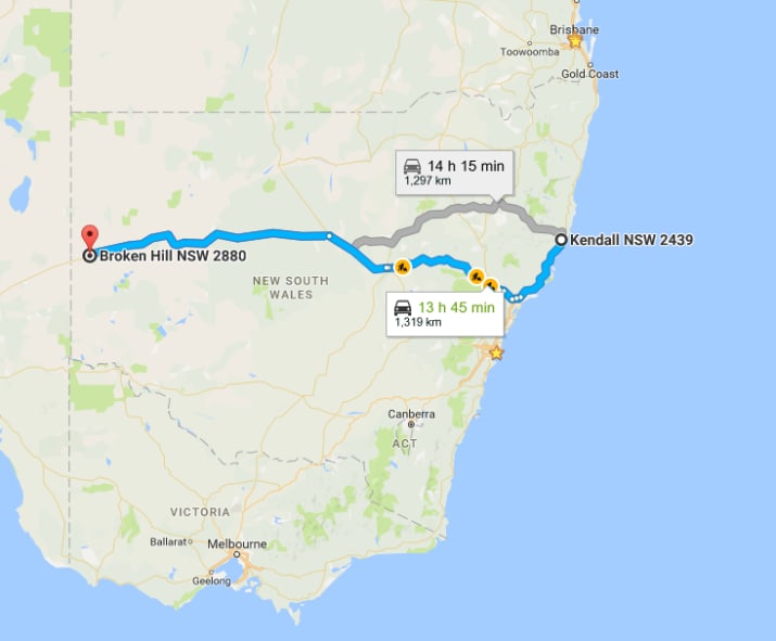mapa australia carretera
