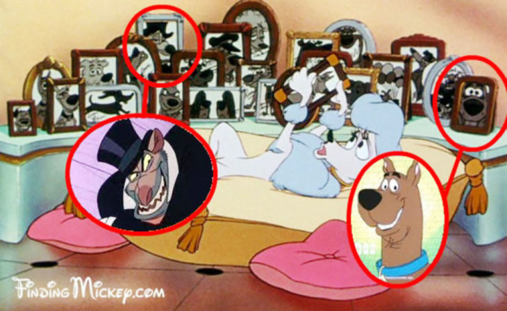 escena de Oliver y su Pandilla donde aparecen Ratigan y Scooby Doo