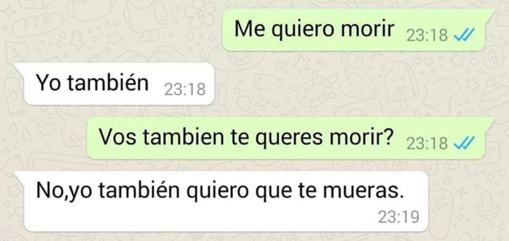 conversación sobre querer morir