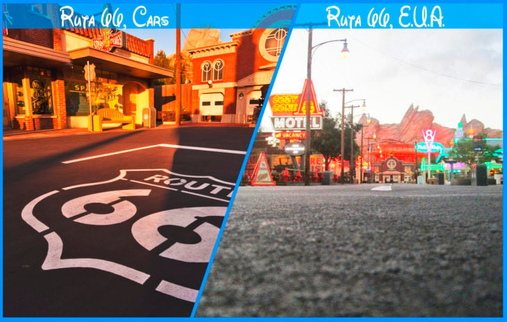 ruta 66 real y de disney