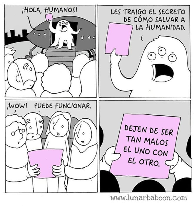 comic sobre un extraterrestre que viene a la tierra