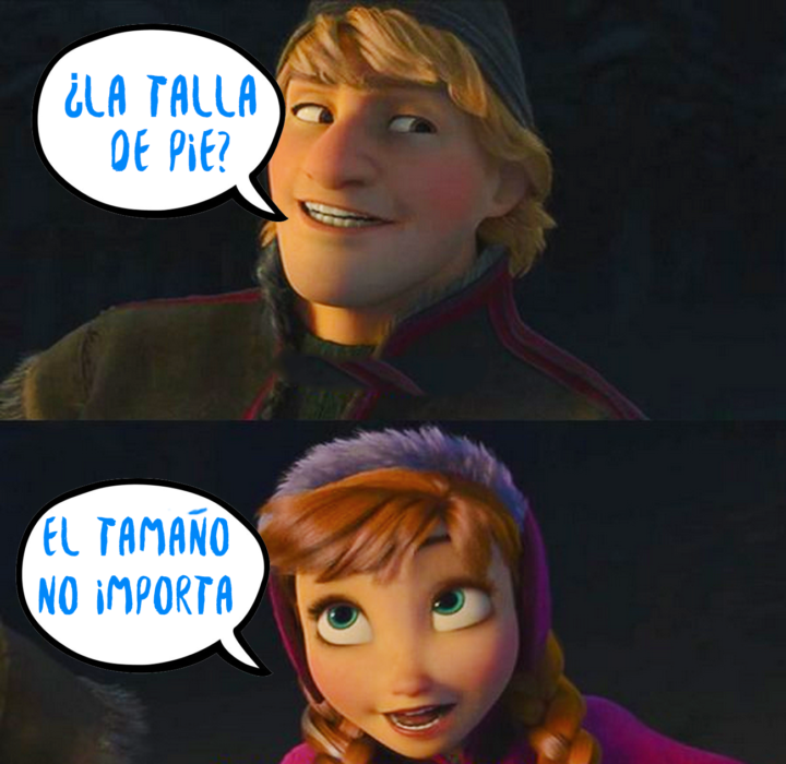 escena de frozen en la que hablan sobre los pies de hans