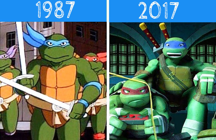 tortugas ninja antes y después